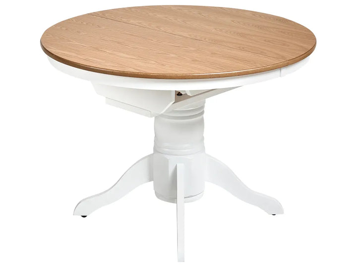 Extending Dining Table Light Ash Wood 106/150 cm 106 cm Wood Fung