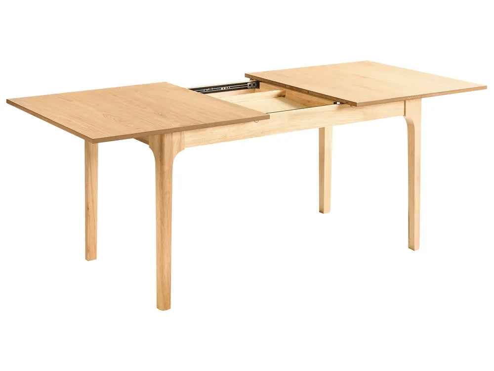 Extending Dining Table Light Ash Wood 160/200 cm 90 cm Landeros