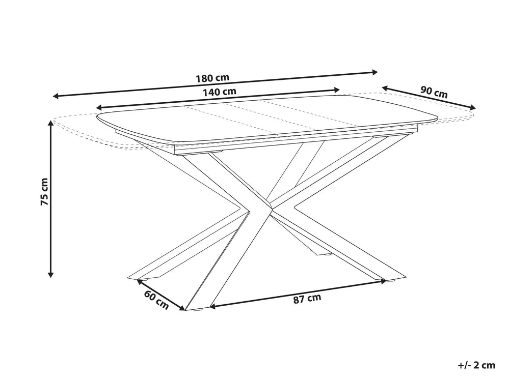 Extending Dining Table Brown 140/180 cm 90 cm Aryah