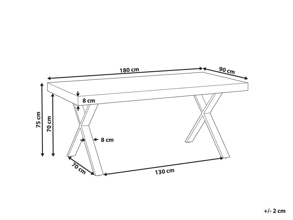 Dining Table Dark Brown 180 cm 90 cm Pine Wood Jolynn