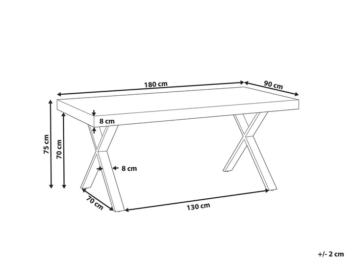 Dining Table Dark Brown 180 cm 90 cm Pine Wood Jolynn