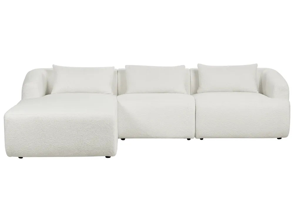 Corner Sofa 3 Seater Boucle Off-White Right Hand Cylar
