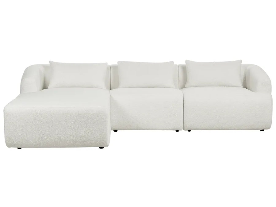 Corner Sofa 3 Seater Boucle Off-White Right Hand Cylar
