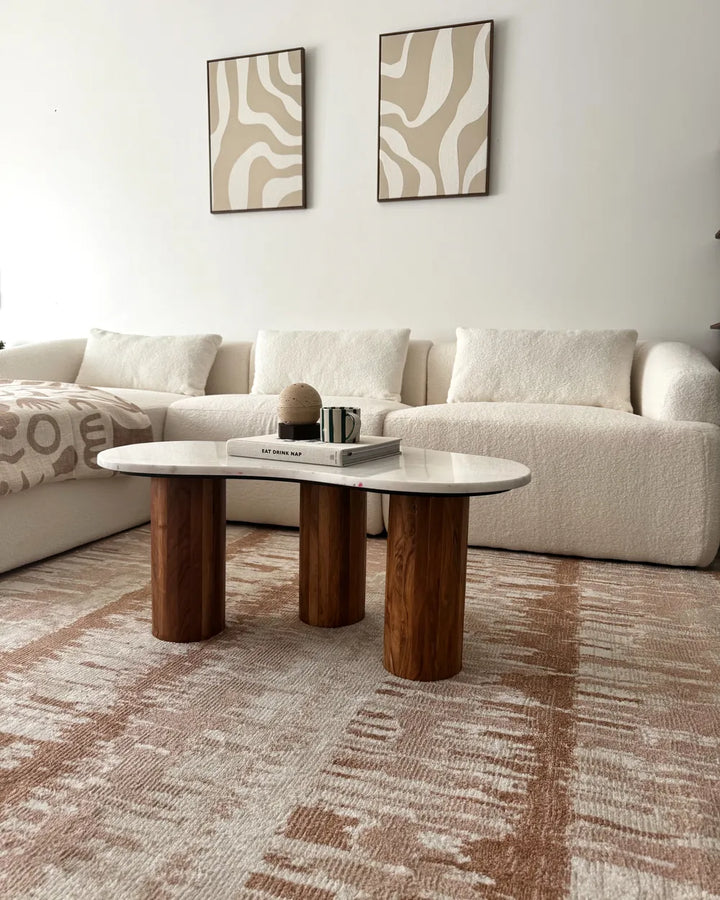 Corner Sofa 3 Seater Boucle Off-White Right Hand Cylar