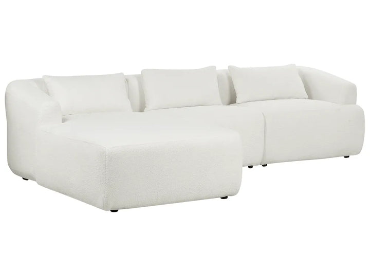 Corner Sofa 3 Seater Boucle Off-White Right Hand Cylar