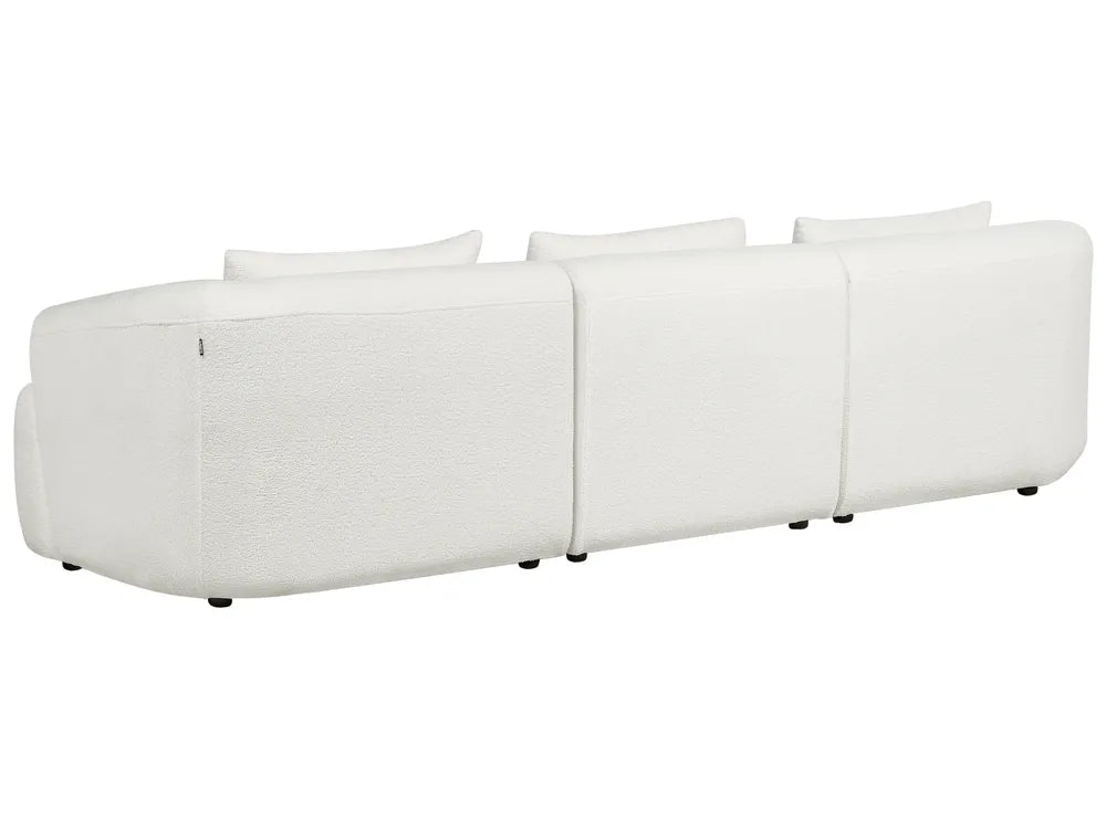 Corner Sofa 3 Seater Boucle Off-White Right Hand Cylar