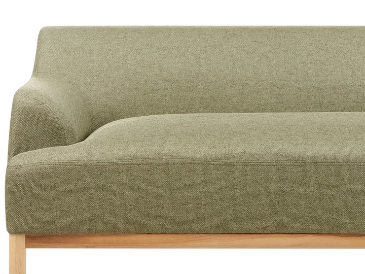 Corner Sofa 3 Seater Fabric Olive Green Left Hand Azuri