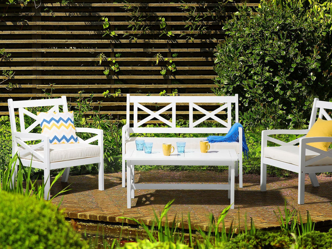 Baltic Garden Dining Table 55 cm 100 cm Acacia Wood White