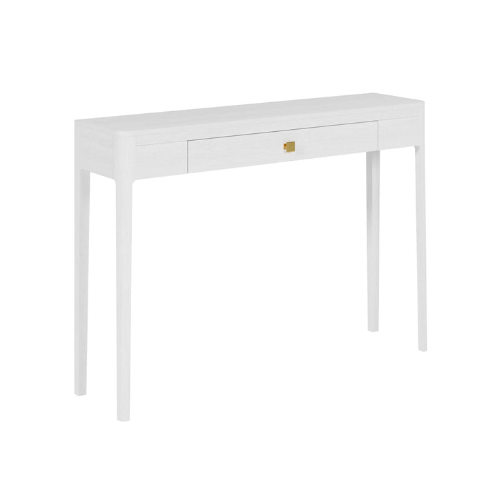 D.I. Designs Abberley White Oak Wood & Gold Console Table