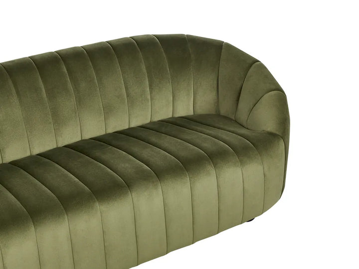Sofa 3 Seater Velvet Dark Green Annalissa