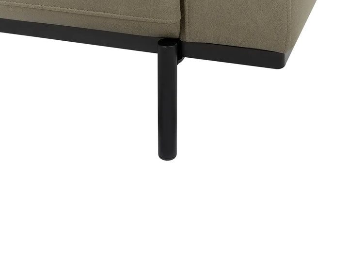 Sofa 3 Seater Faux Leather Green Jarrow