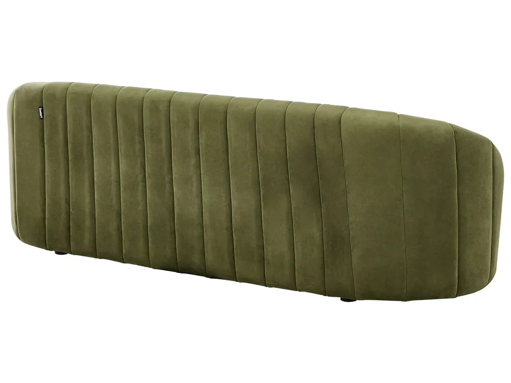 Sofa 3 Seater Velvet Dark Green Annalissa