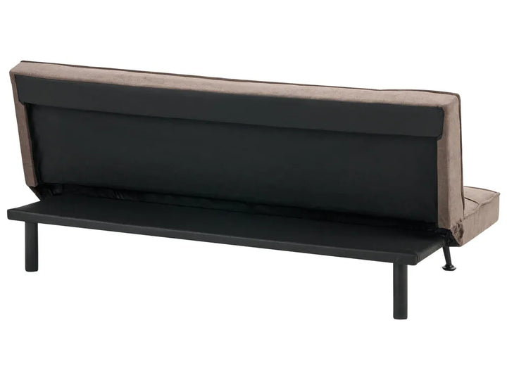 Sofa Bed 3 Seater Fabric Brown Savion