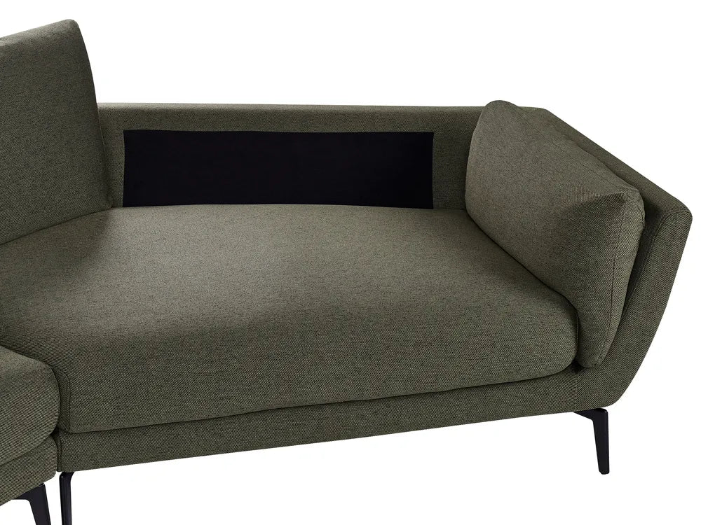 Sofa 3 Seater Fabric Dark Green Turner