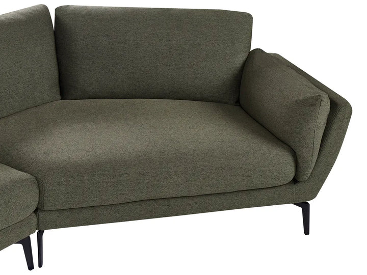 Sofa 3 Seater Fabric Dark Green Turner