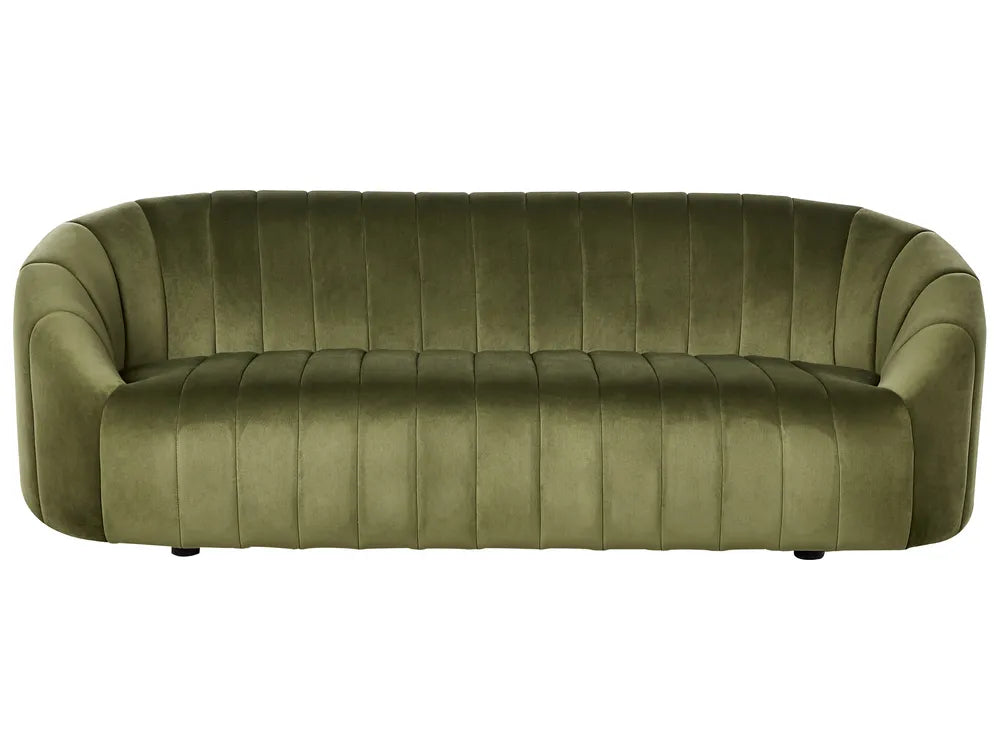 Green sofa on a white background