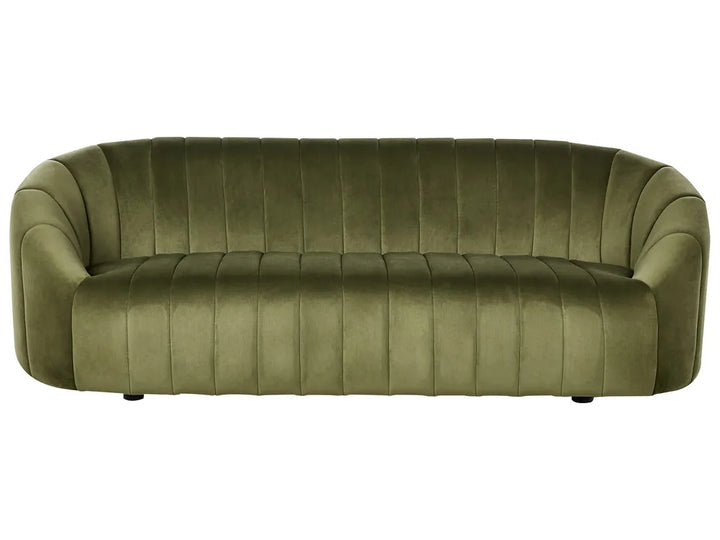 Green sofa on a white background