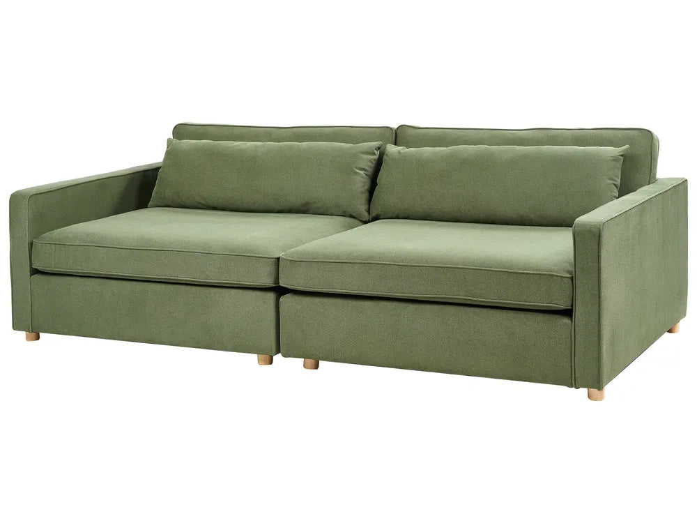 Sofa 3 Seater Fabric Green Tina
