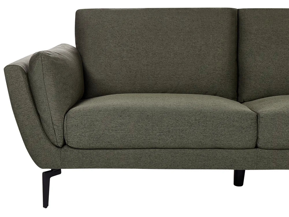 Sofa 3 Seater Fabric Dark Green Turner