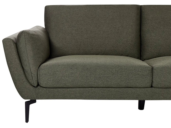 Sofa 3 Seater Fabric Dark Green Turner