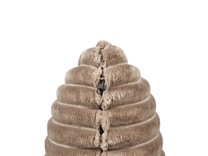 Corner Sofa Bed 3 Seater Corduroy Light Brown with Storage Right Hand Middale