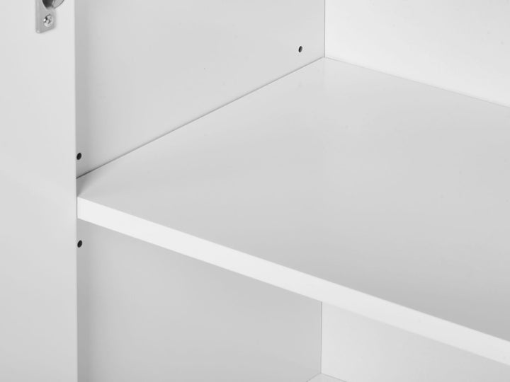 Bathroom Wall Mounted Mirror Cabinet 80 cm 70 cm White Nubes