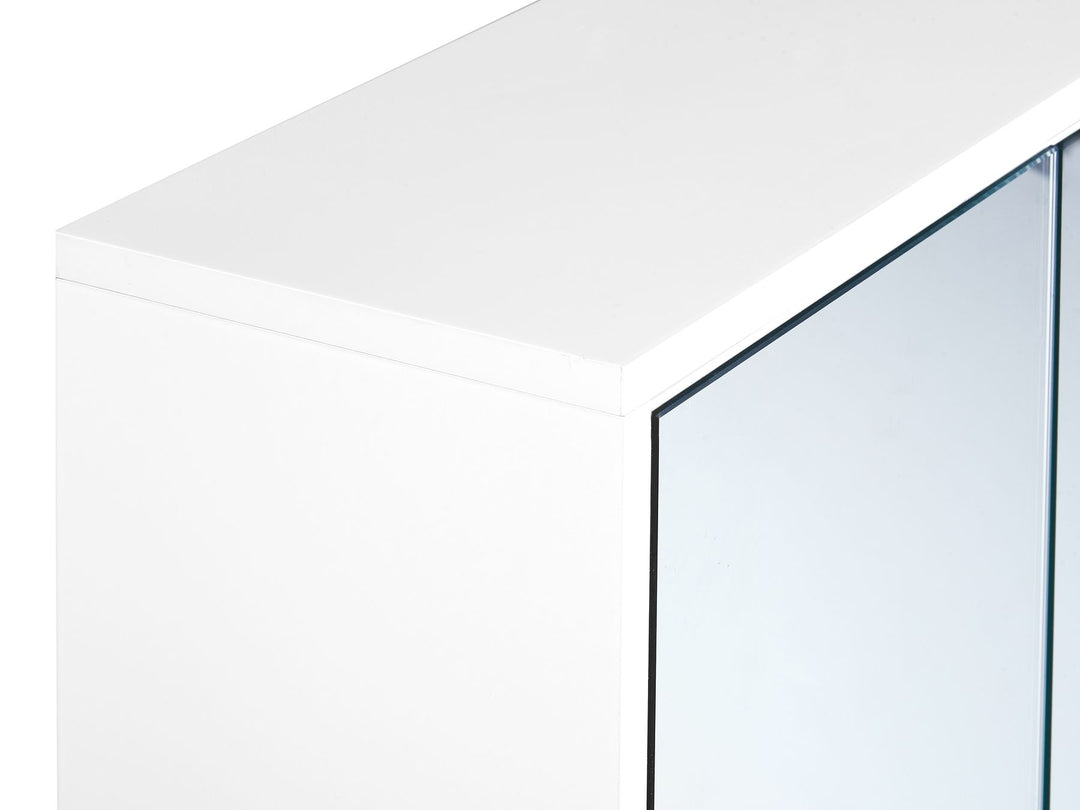Bathroom Wall Mounted Mirror Cabinet 80 cm 70 cm White Nubes
