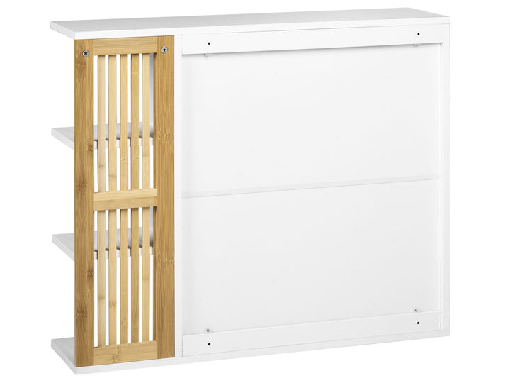 Bathroom Wall Mounted Mirror Cabinet 80 cm 70 cm White Nubes