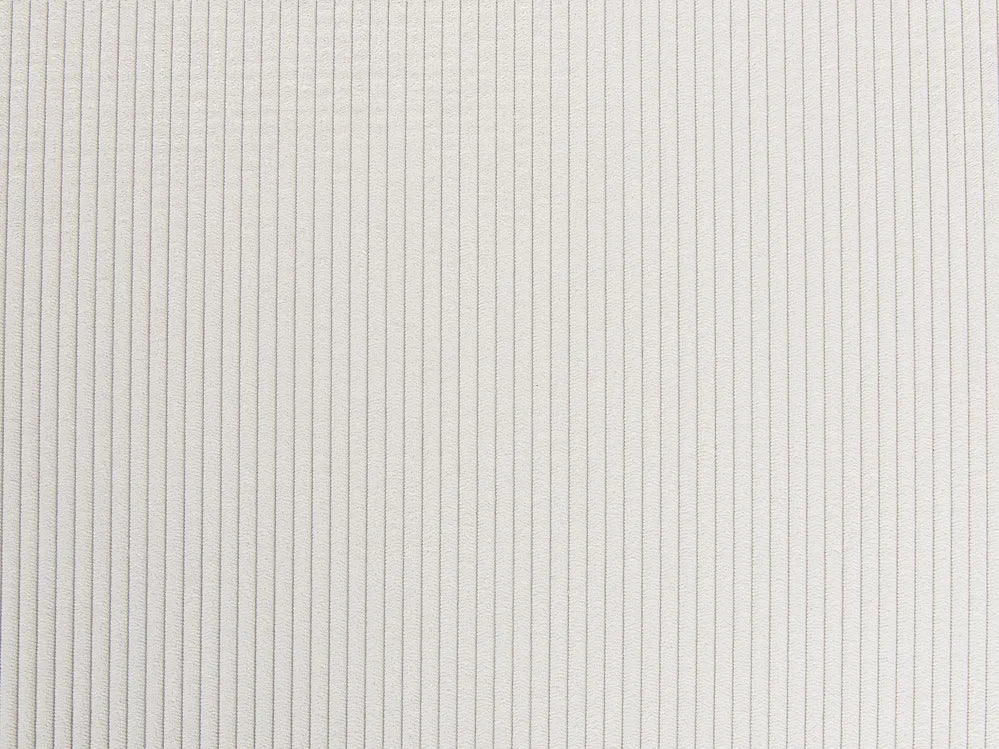 Corner Sofa Bed 3 Seater Corduroy Off-White Right Hand Middale