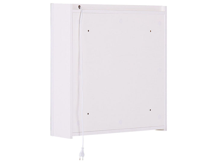 Bathroom Wall Mounted Mirror Cabinet LED 60 cm 60 cm White Chabunco