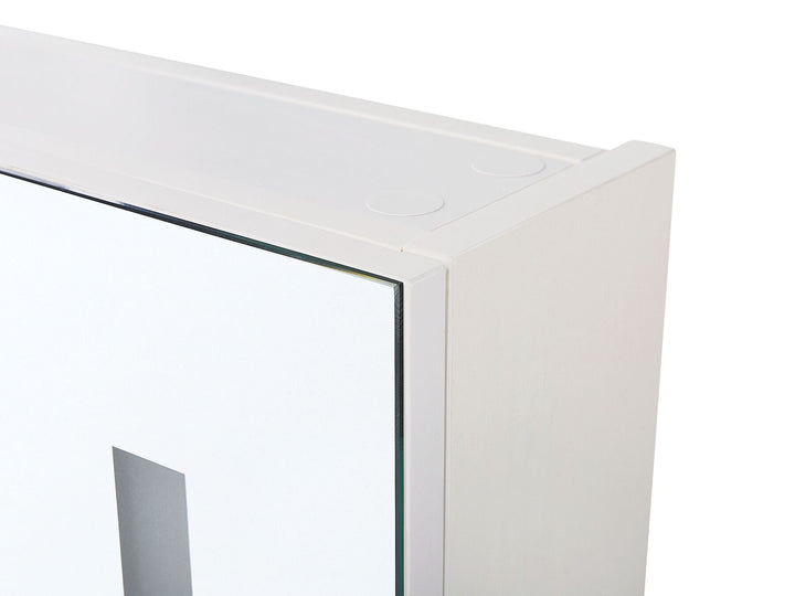 Bathroom Wall Mounted Mirror Cabinet LED 60 cm 60 cm White Chabunco