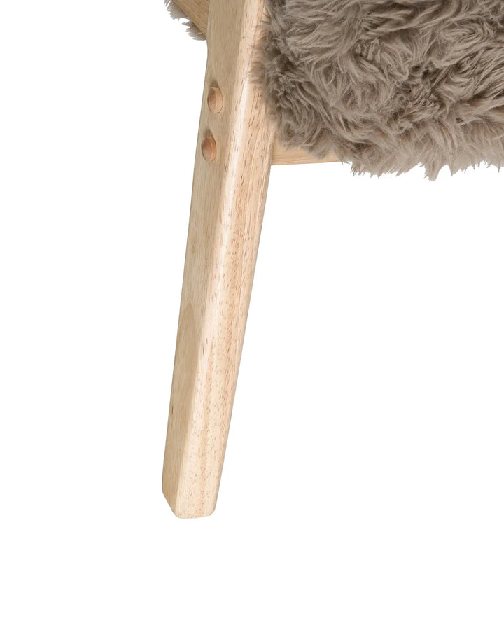 Armchair Faux Fur Taupe Havva