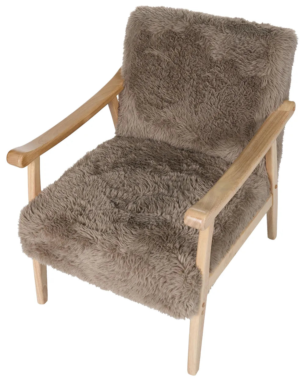 Armchair Faux Fur Taupe Havva