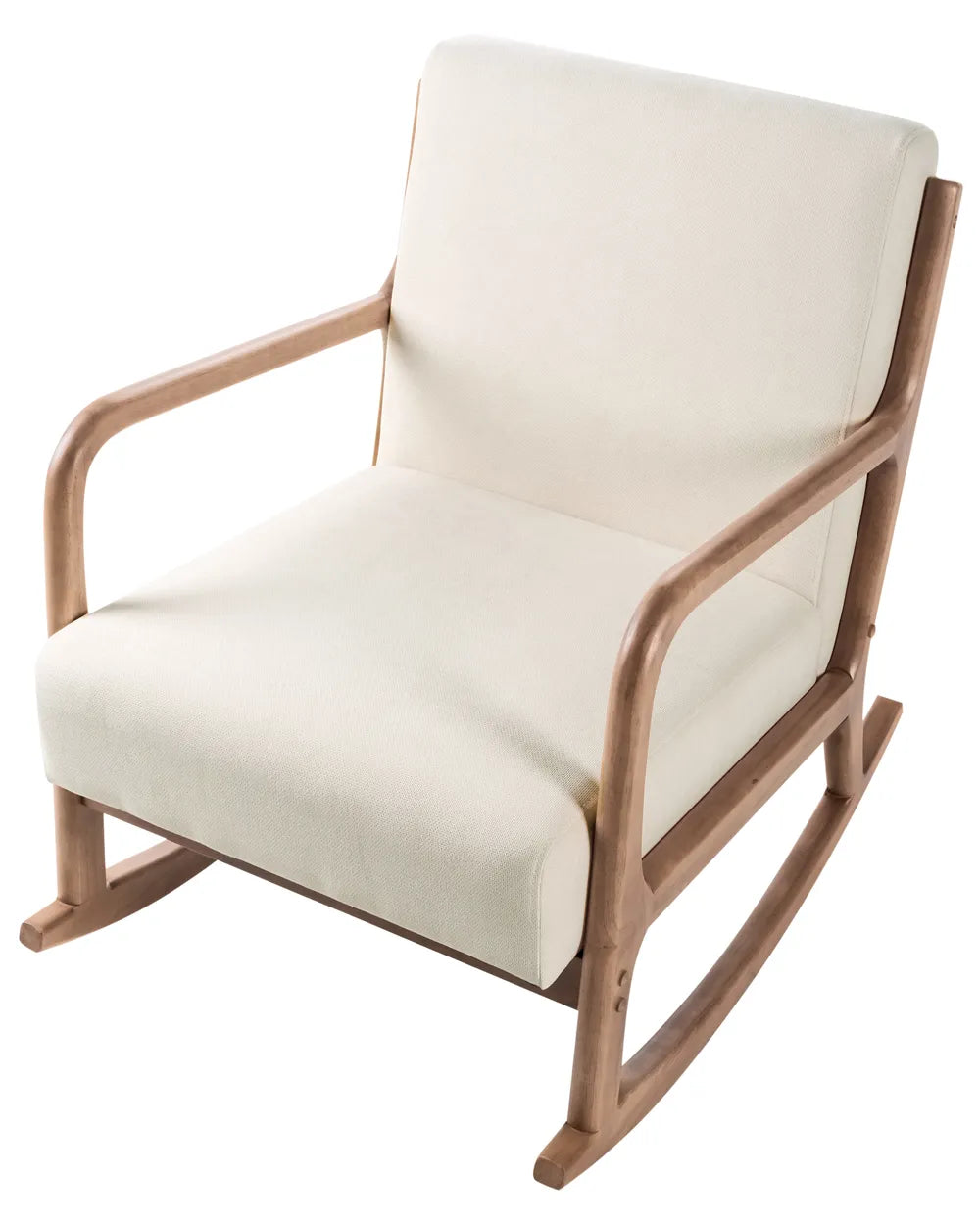 Rocking Chair Fabric Light Beige Amilio