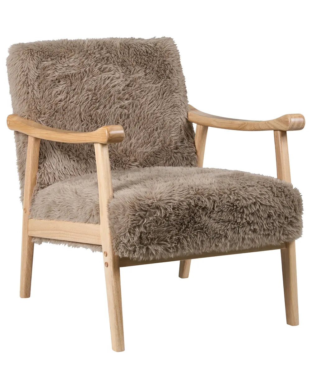 Armchair Faux Fur Taupe Havva