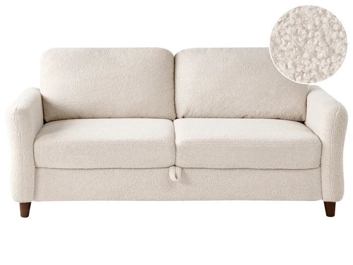 Sofa 3 Seater Boucle Beige Arlo