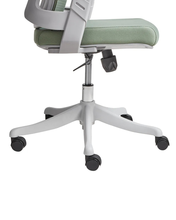 Office Chair Fabric Green with Smooth Rolling Castors Kranz