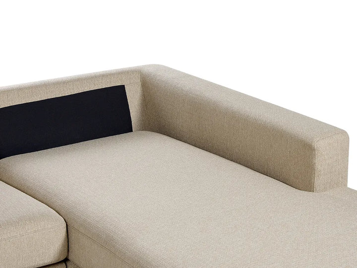 Corner Sofa 5 Seater Fabric Beige Kyanne