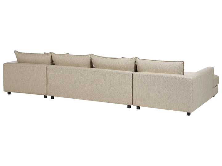 Corner Sofa 5 Seater Fabric Beige Kyanne