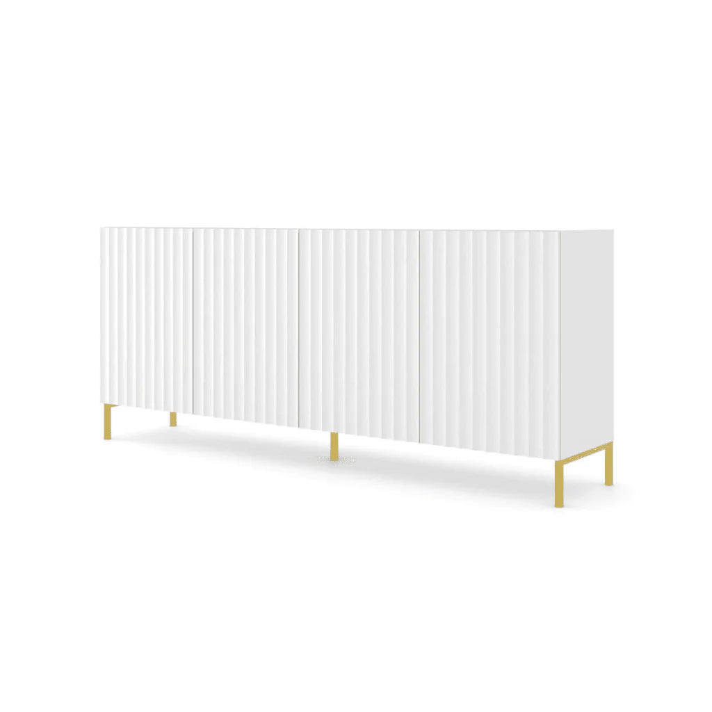 Large Sideboard Cabinet 200cm White Wave