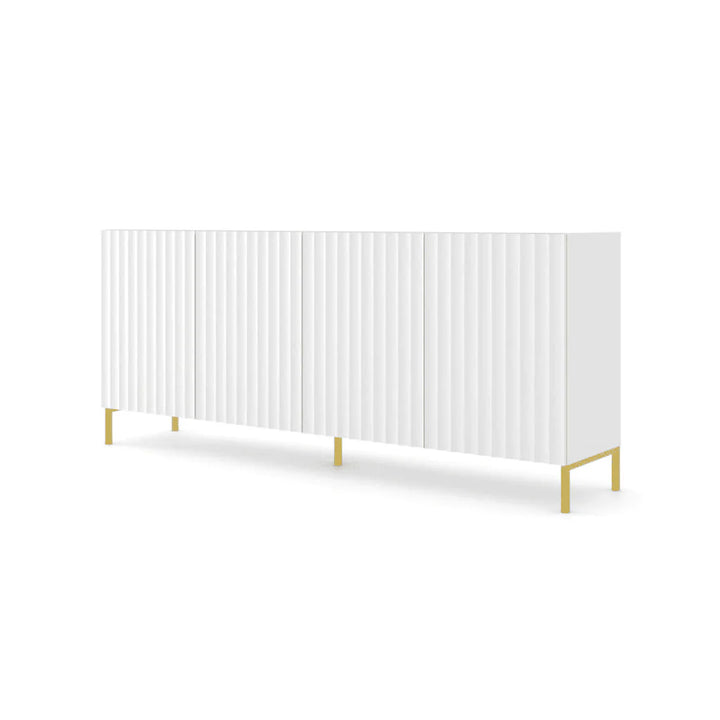 Large Sideboard Cabinet 200cm White Wave