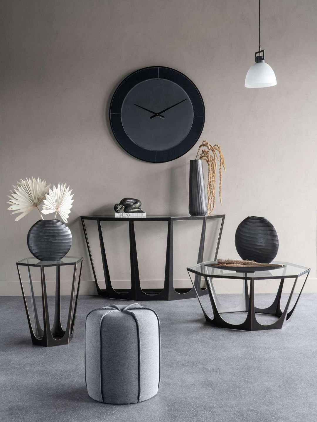 Libra Catalan Bronze Gilded CoffeeTable with Glass Top