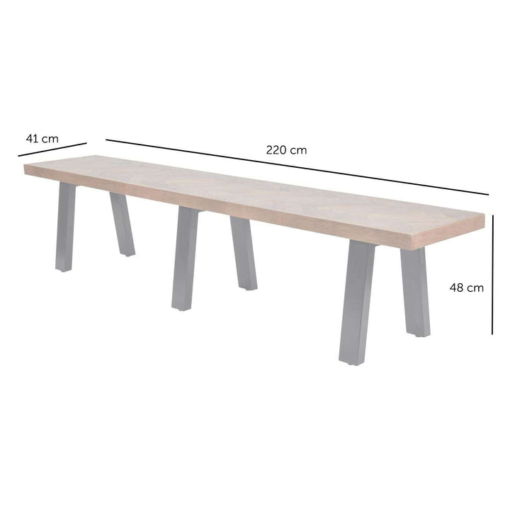 Libra Burnham II Herringbone Wooden Bench