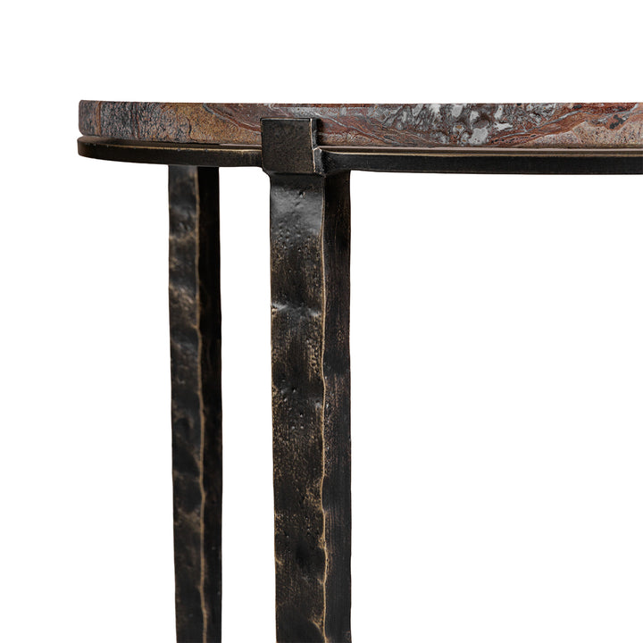 Libra Leo Forest Brown Marble End Table