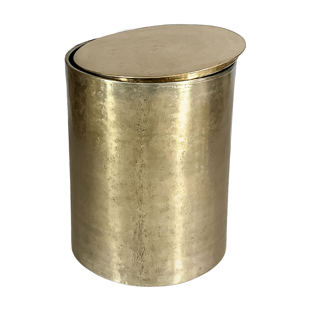 Libra Zander Metal Lidded Storage Side Table 40cm