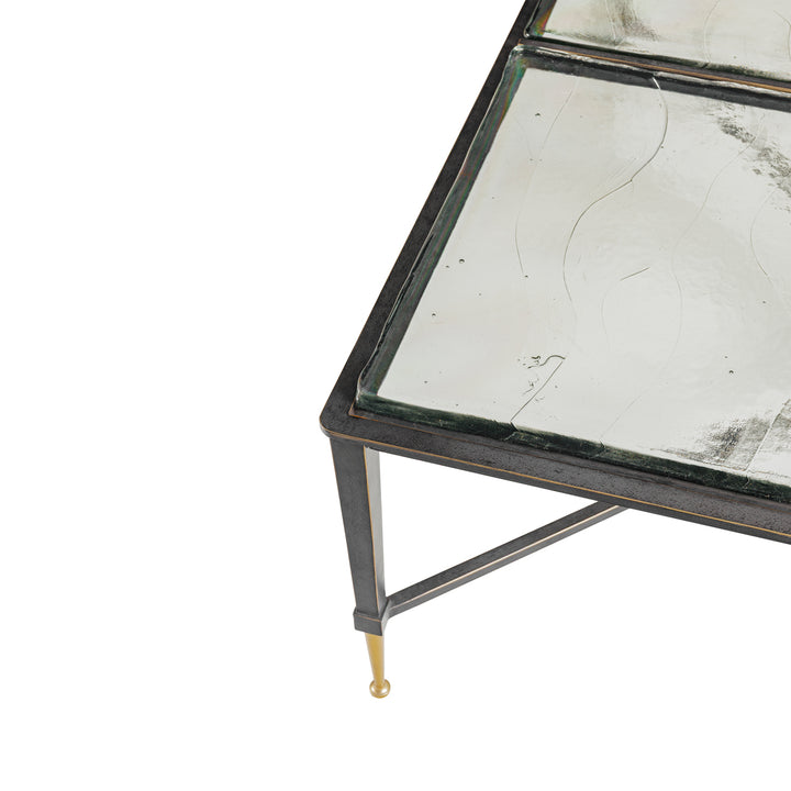 Libra Stella Square Glass Coffee Side Table