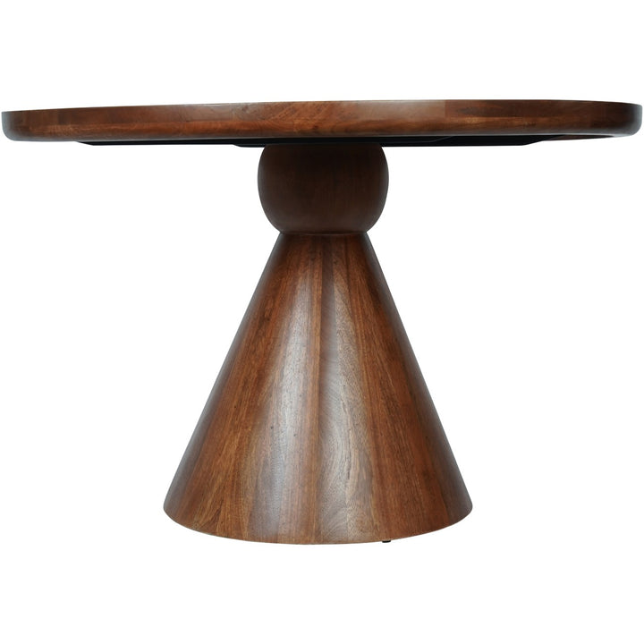 Libra Monterey Round Dark Wood Dining Table