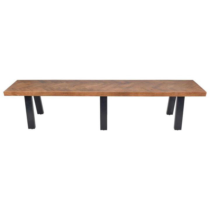 Libra Burnham II Herringbone Wooden Bench