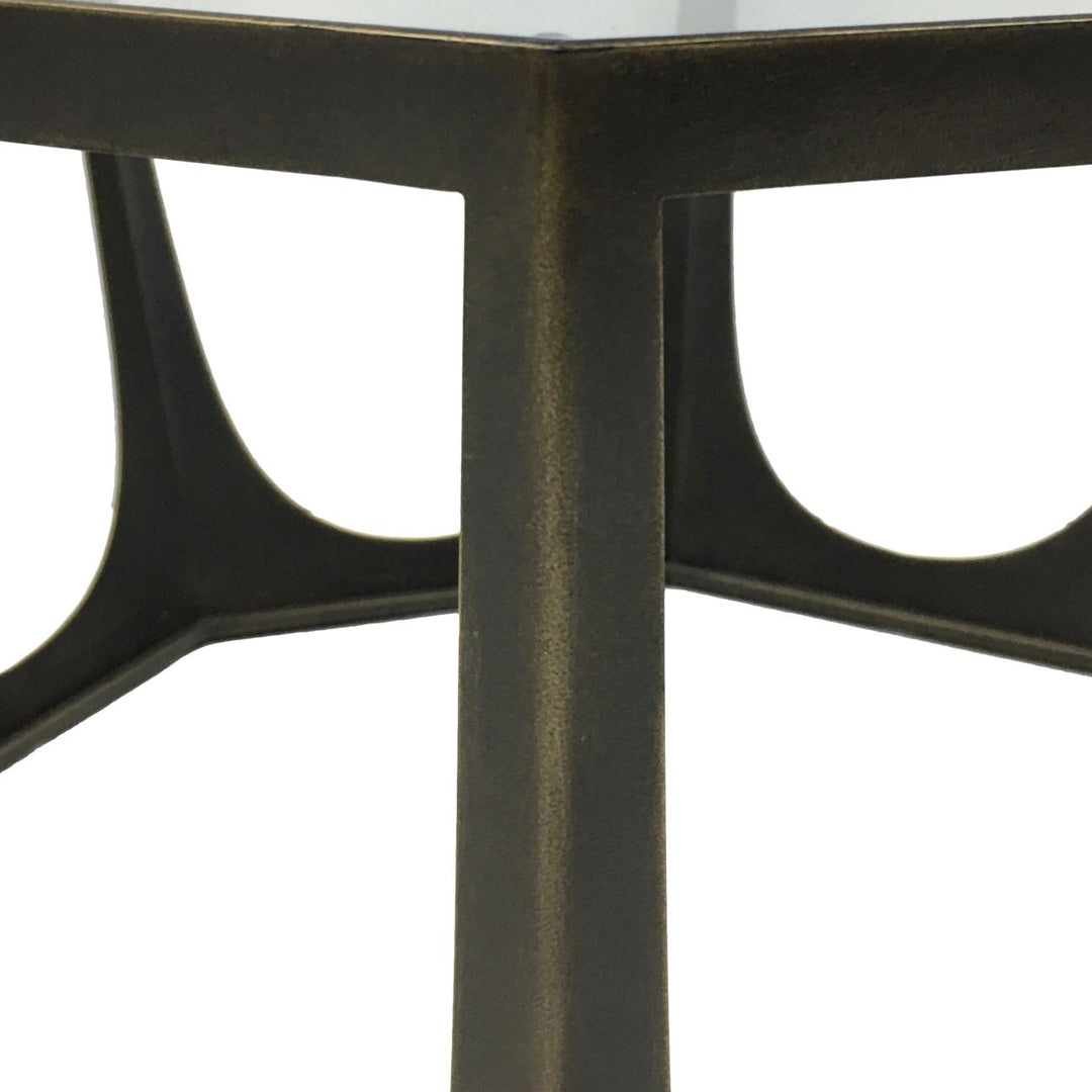 Libra Catalan Bronze Gilded CoffeeTable with Glass Top