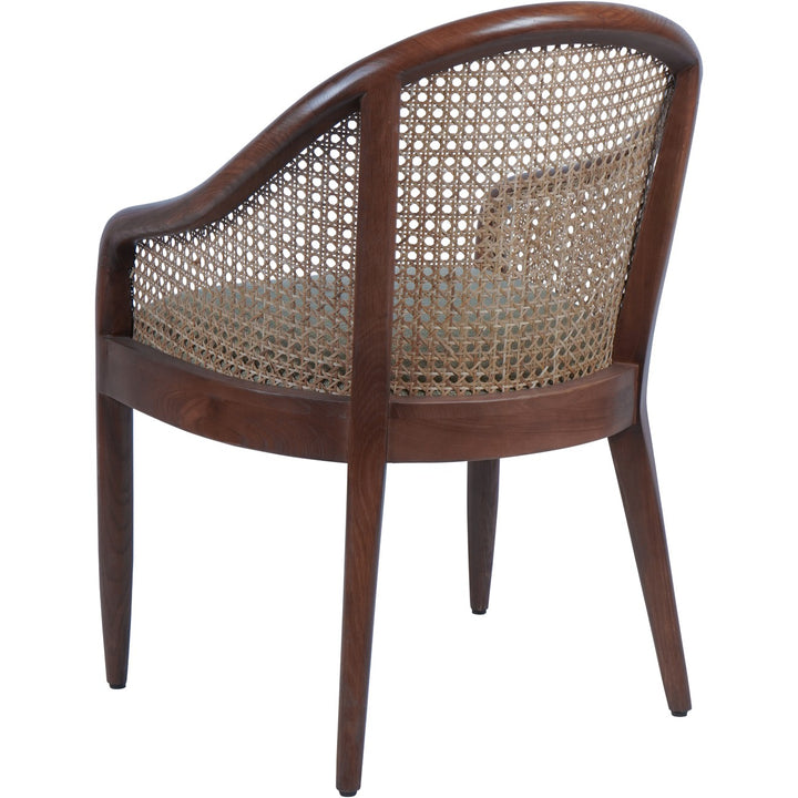 Libra Carmel Oak Armchair With Cane and Upholstery